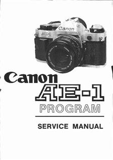 Canon AE 1 Program manual. Camera Instructions.